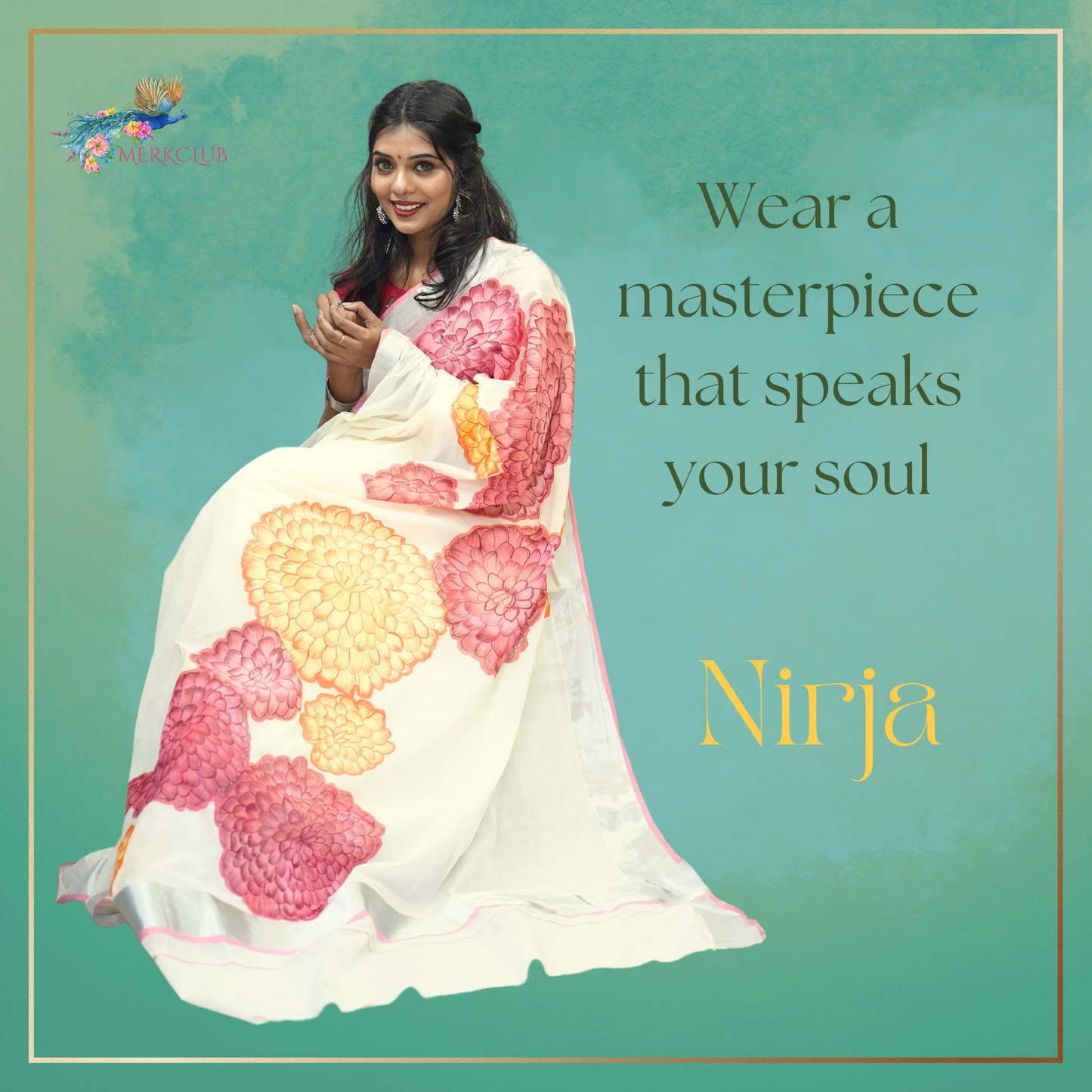 Handcrafted Kerala Heritage Saree - Nirja