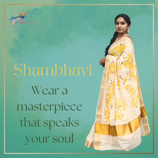 Handcrafted Kerala Heritage Saree - Shambhavi