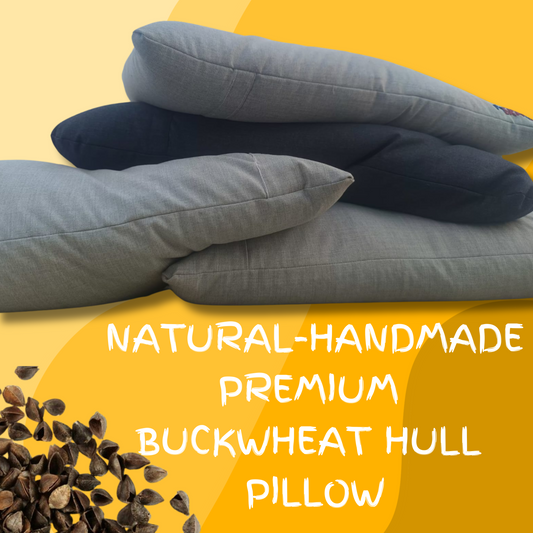 Natural-Handmade Premium Buckwheat Hull Pillow