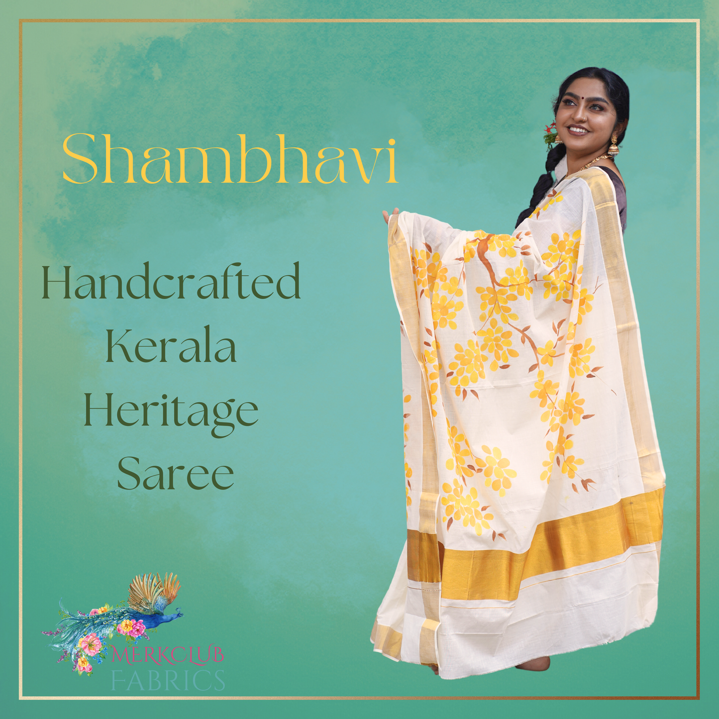 Handcrafted Kerala Heritage Saree - Shambhavi