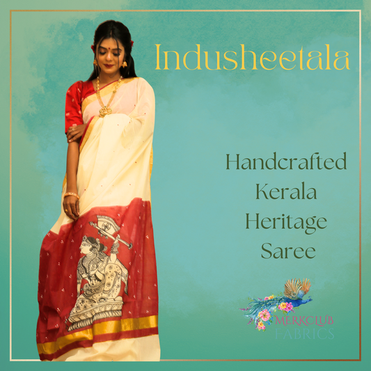 Handcrafted Kerala Heritage Saree - Indusheetala