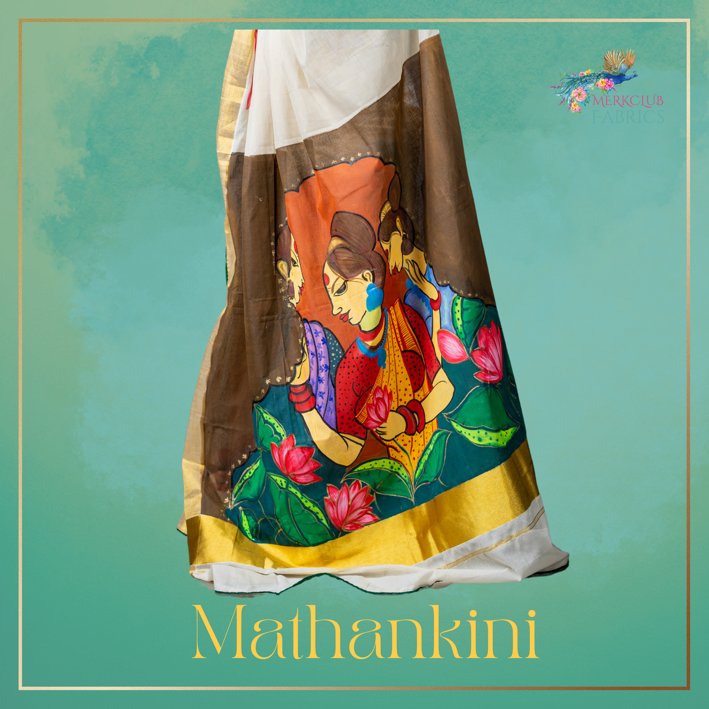 Handcrafted Kerala Heritage Saree - Mathankini