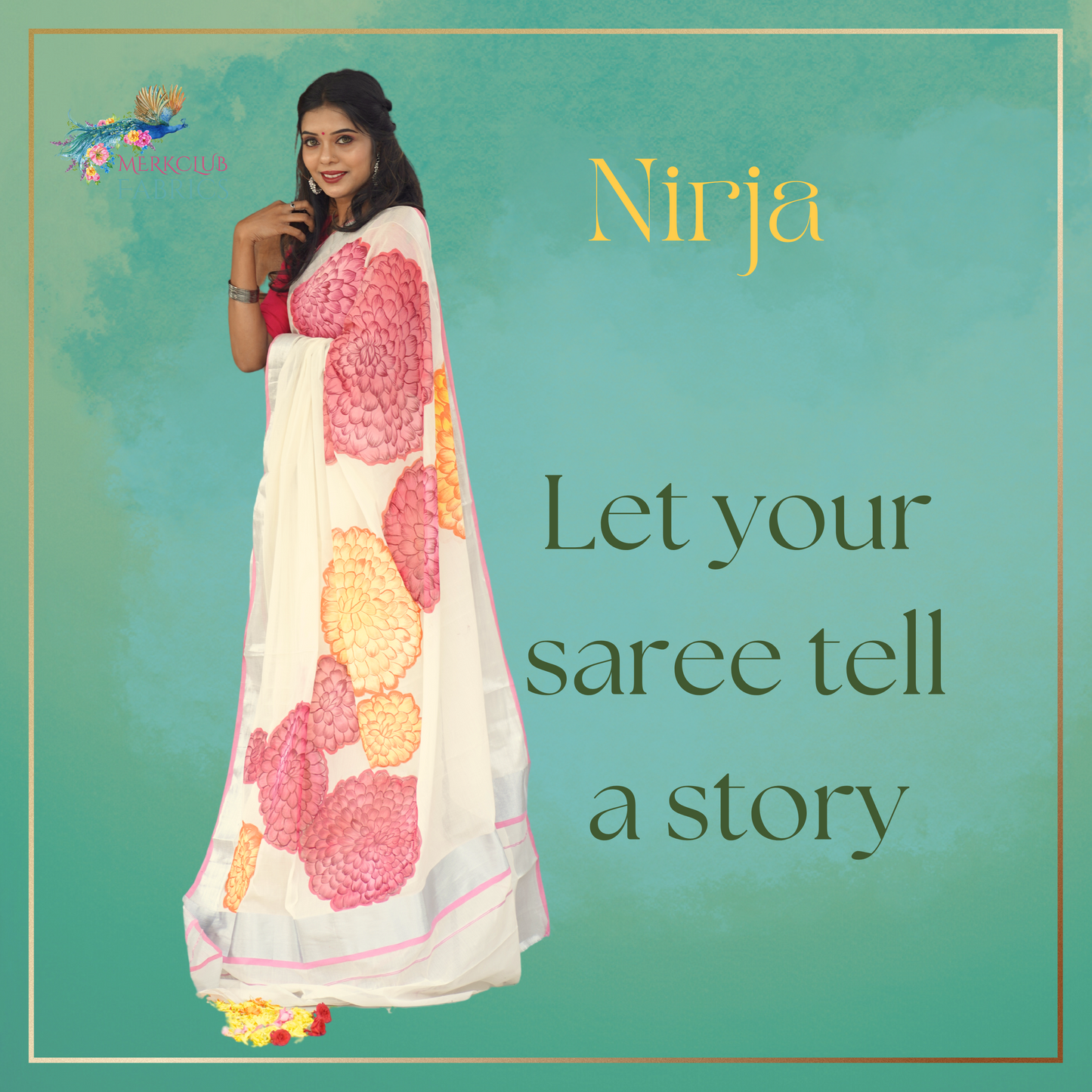 Handcrafted Kerala Heritage Saree - Nirja