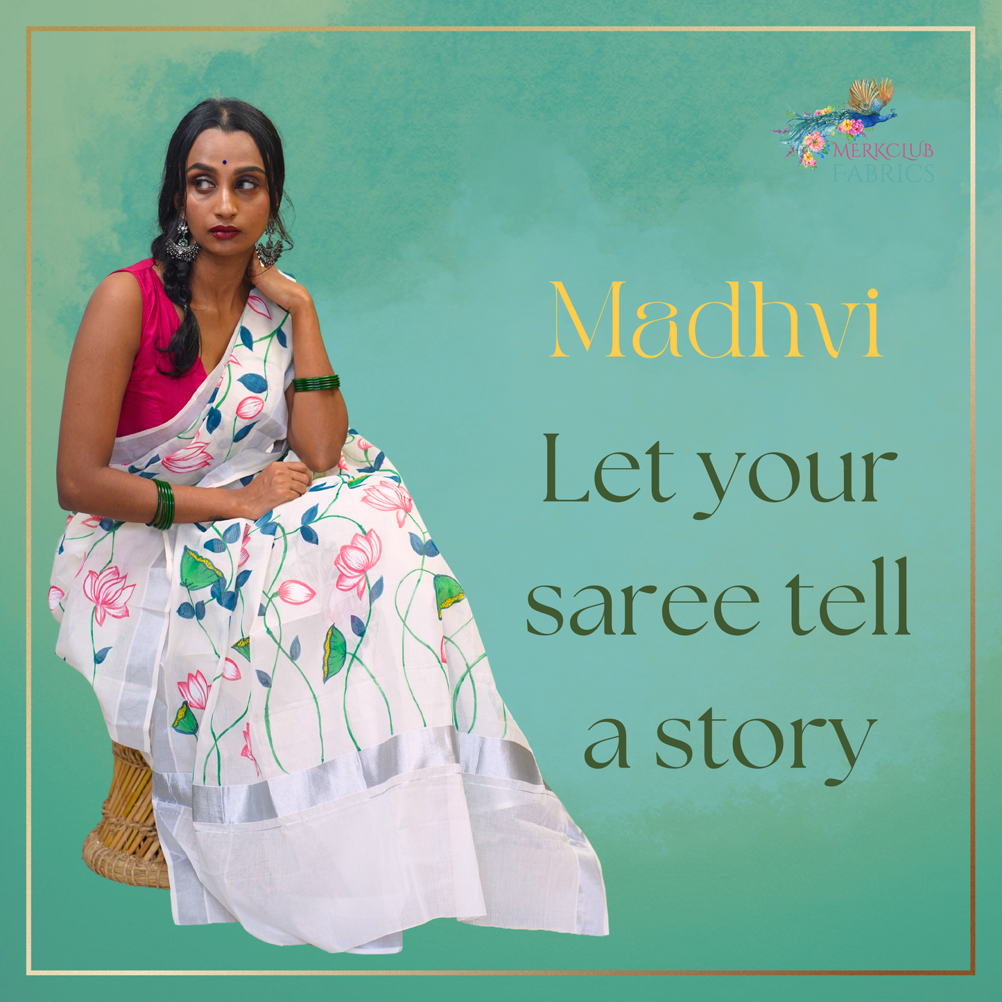 Handcrafted Kerala Heritage Saree - Madhvi