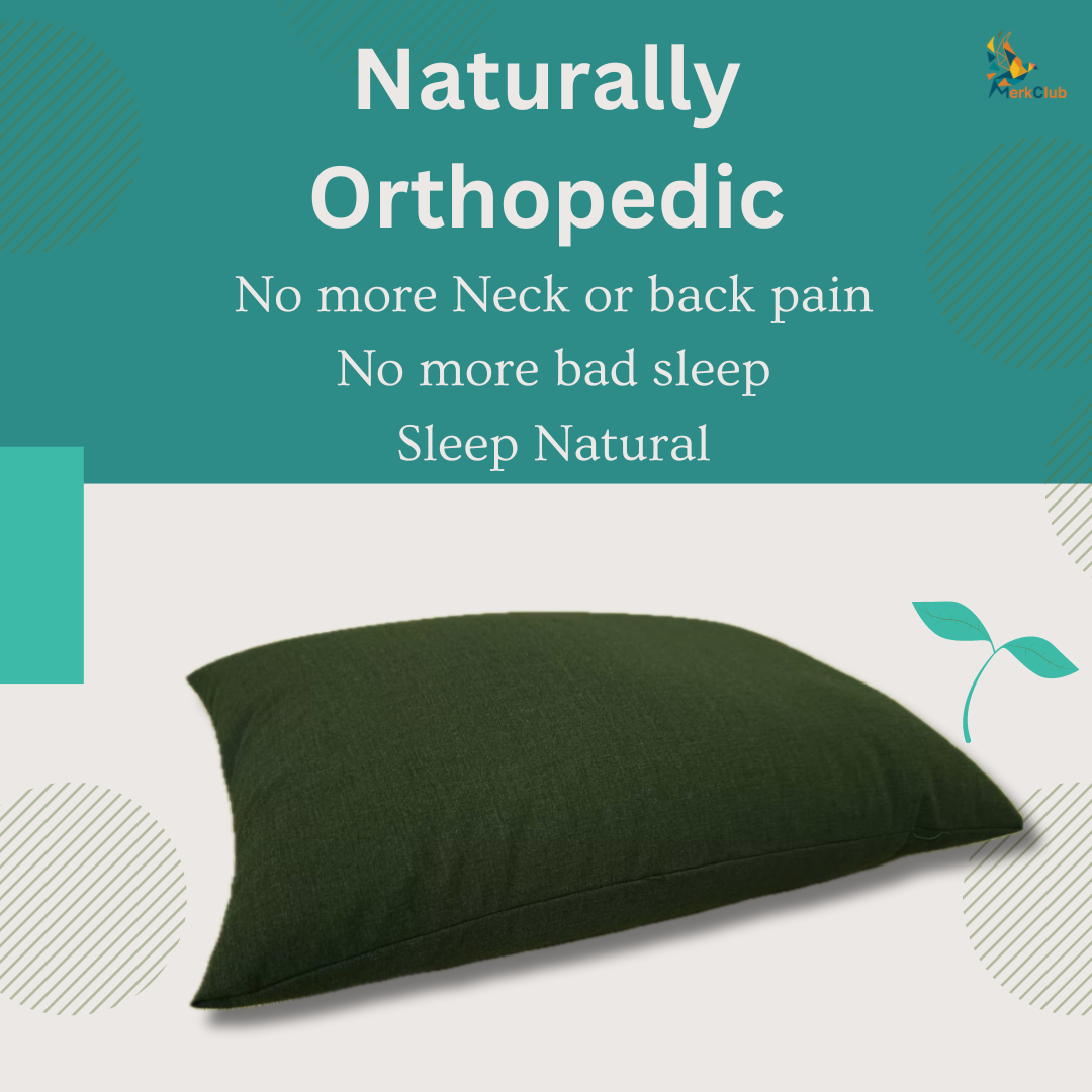 Natural-Handmade Premium Buckwheat Hull Pillow