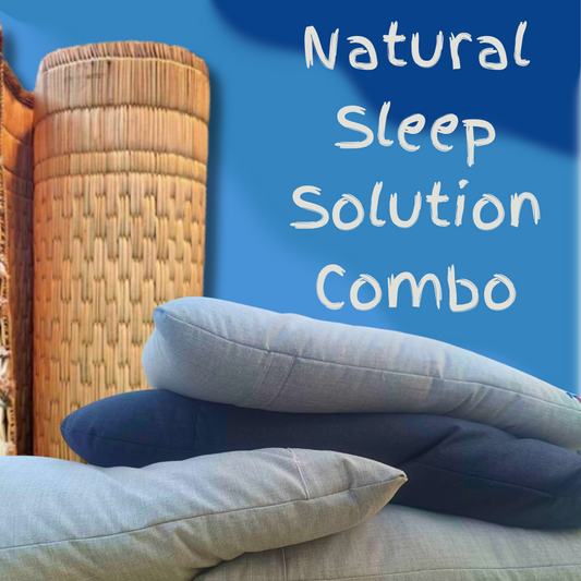 Natural Sleep Solution - Combo 2 (Buckwheat Pillow + Kauna Grass Mat)