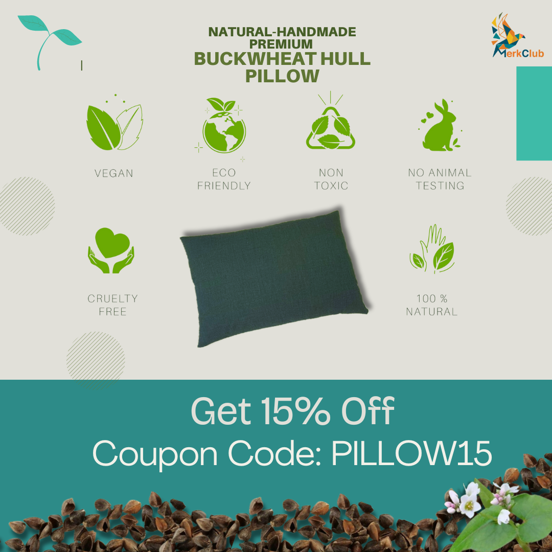 Natural-Handmade Premium Buckwheat Hull Pillow