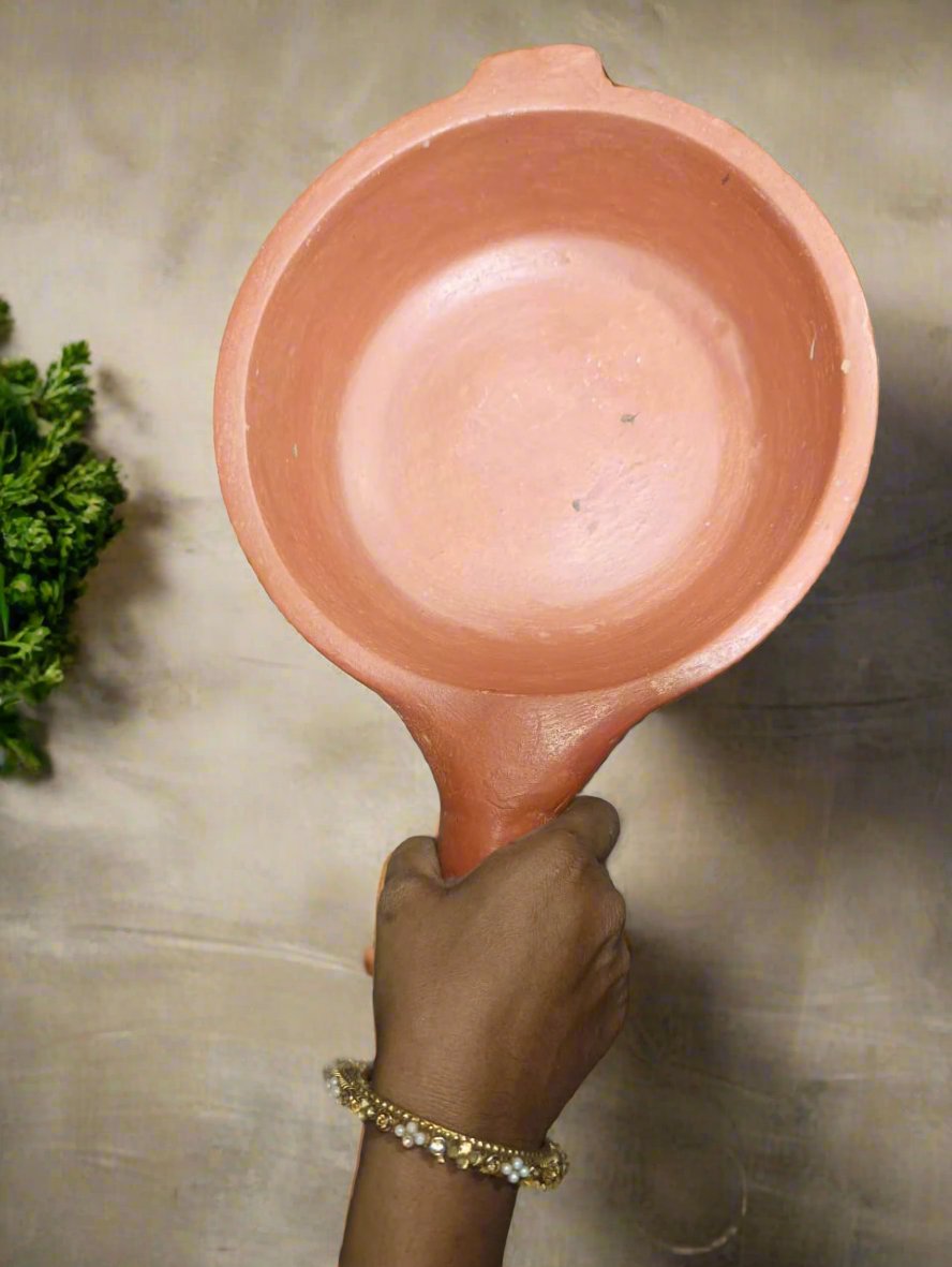 Handmade Clay Pottery Cooking Pan
