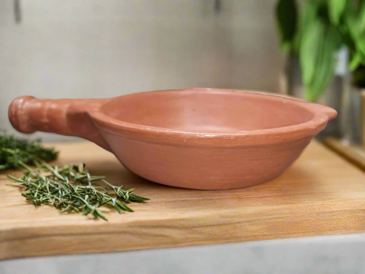 Handmade Clay Pottery Cooking Pan