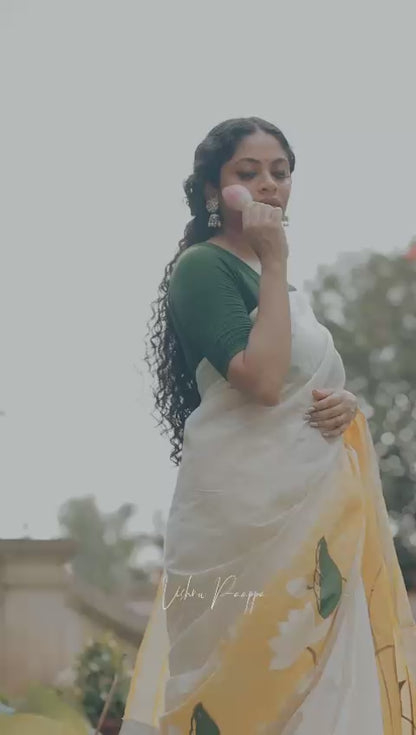 Handcrafted Kerala Heritage Saree - Sunayana